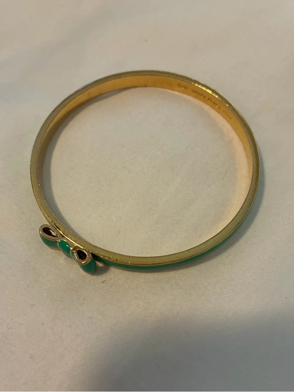 Kate Spade Green and Gold Bangle Bracelet - Picture 3 of 4